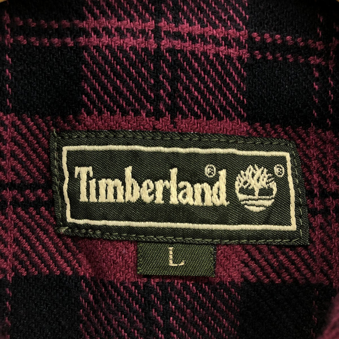 Timberland Long Sleeve Heavy Flannel Check Shirt Men's L / eaa488460