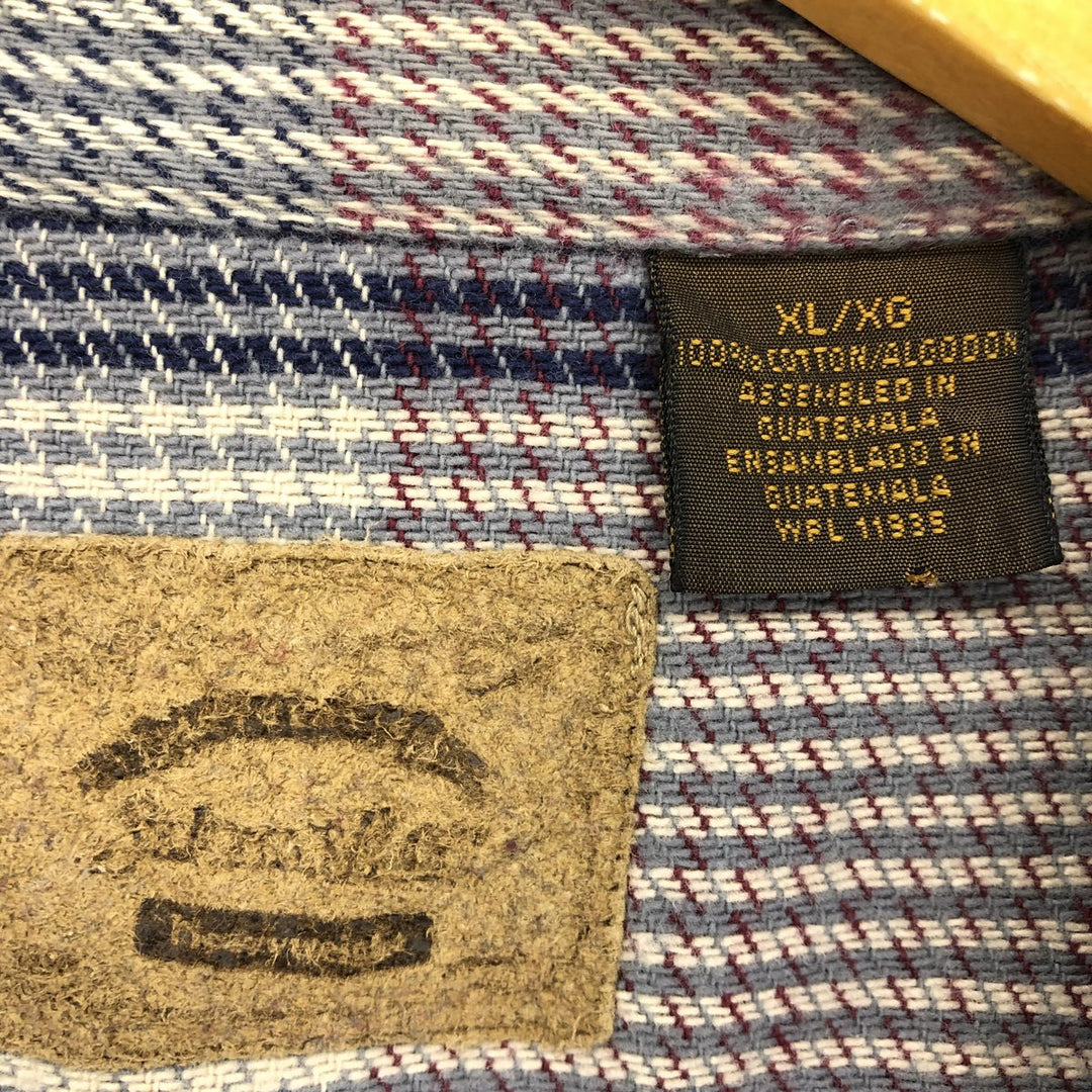 90'S ST JOHN'S BAY Long Sleeve Heavy Flannel Check Shirt Men's XL Vintage /eaa488470