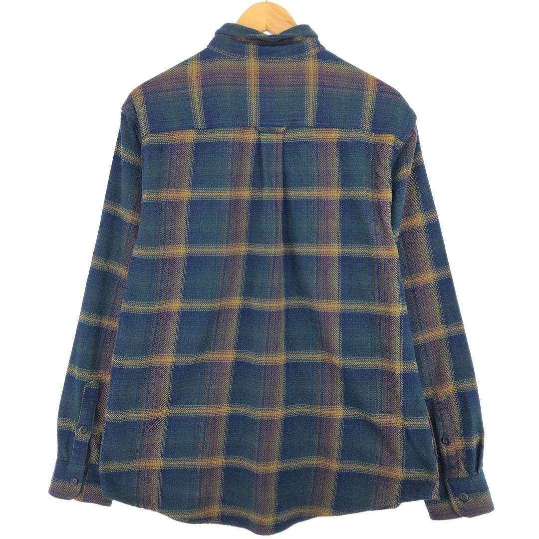 ORVIS Ombre Check Long Sleeve Heavy Flannel Check Shirt Men's L size / eaa488491