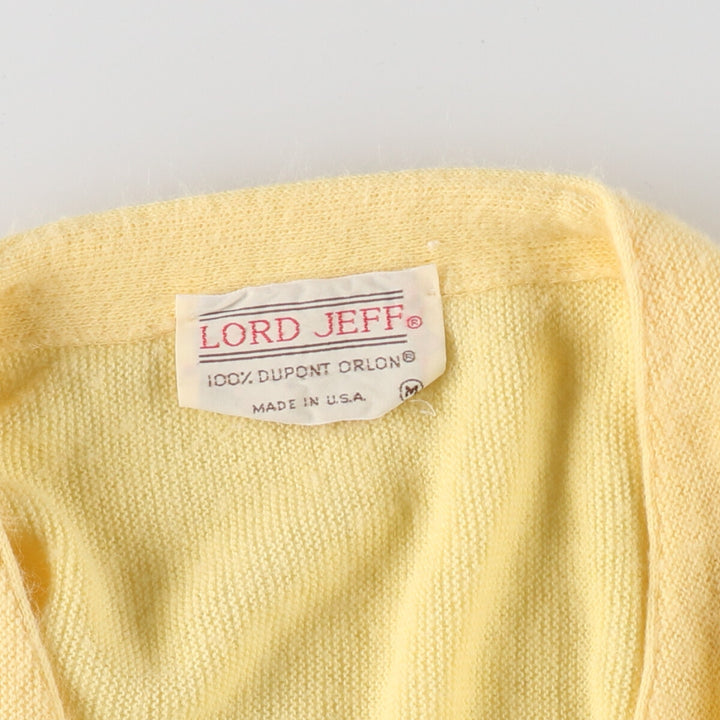 80'S LORD JEFF Acrylic Knit Cardigan Made in USA Men's M Size Vintage /eaa488507