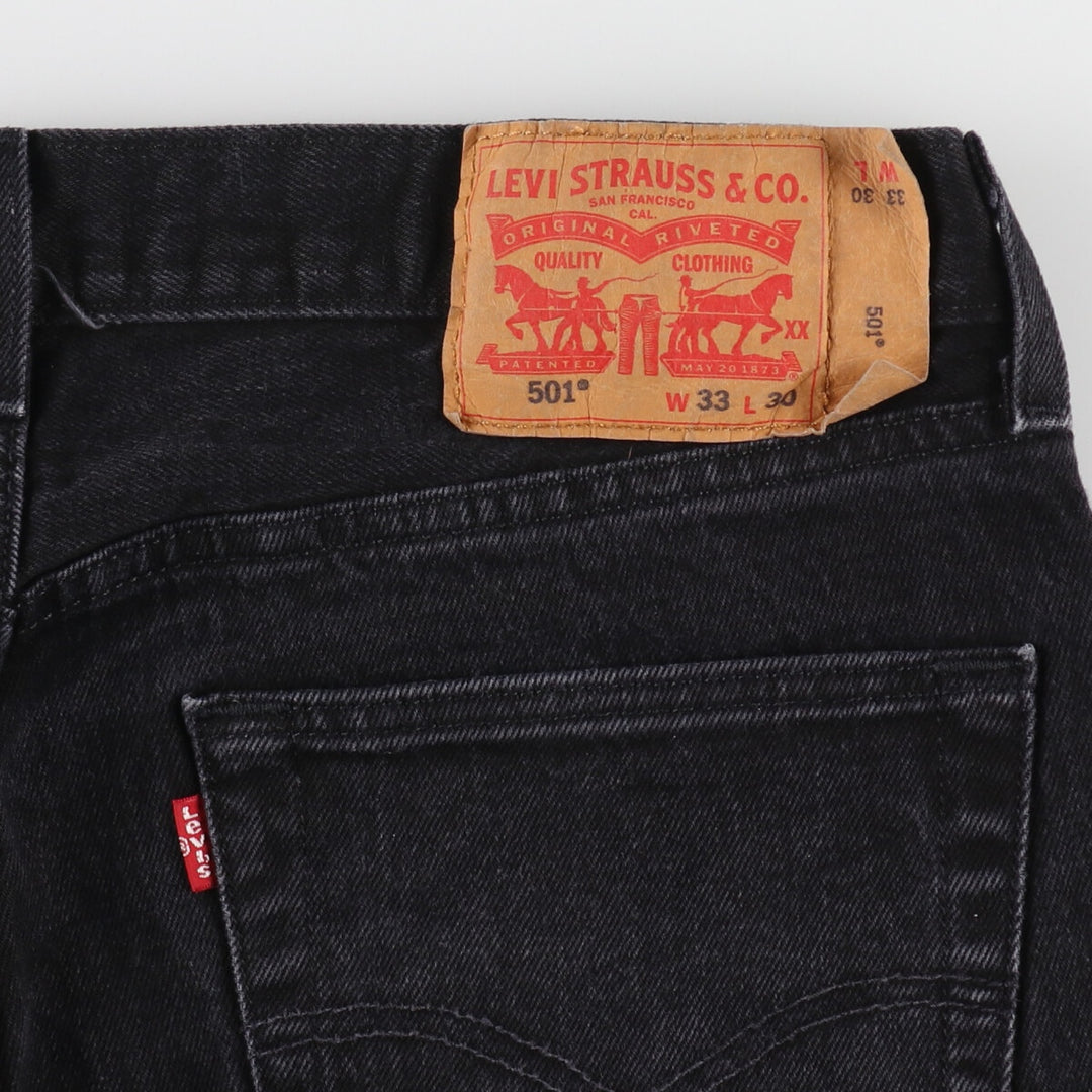 Levi's 501 Black Denim Straight Denim Pants Men's W34 equivalent / eaa488520