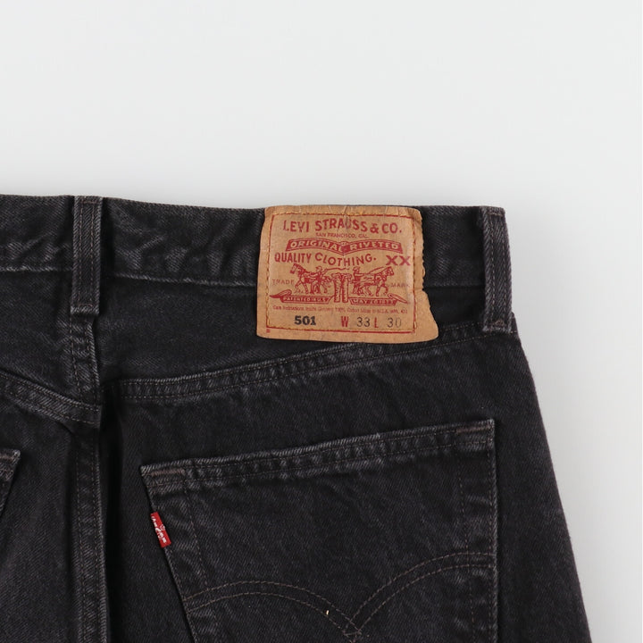 90'S Levi's 501 yarn-dyed black denim straight denim pants made in the USA men's w32 equivalent vintage /eaa488537