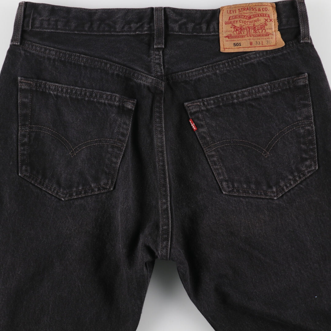 90'S Levi's 501 yarn-dyed black denim straight denim pants made in the USA men's w32 equivalent vintage /eaa488537