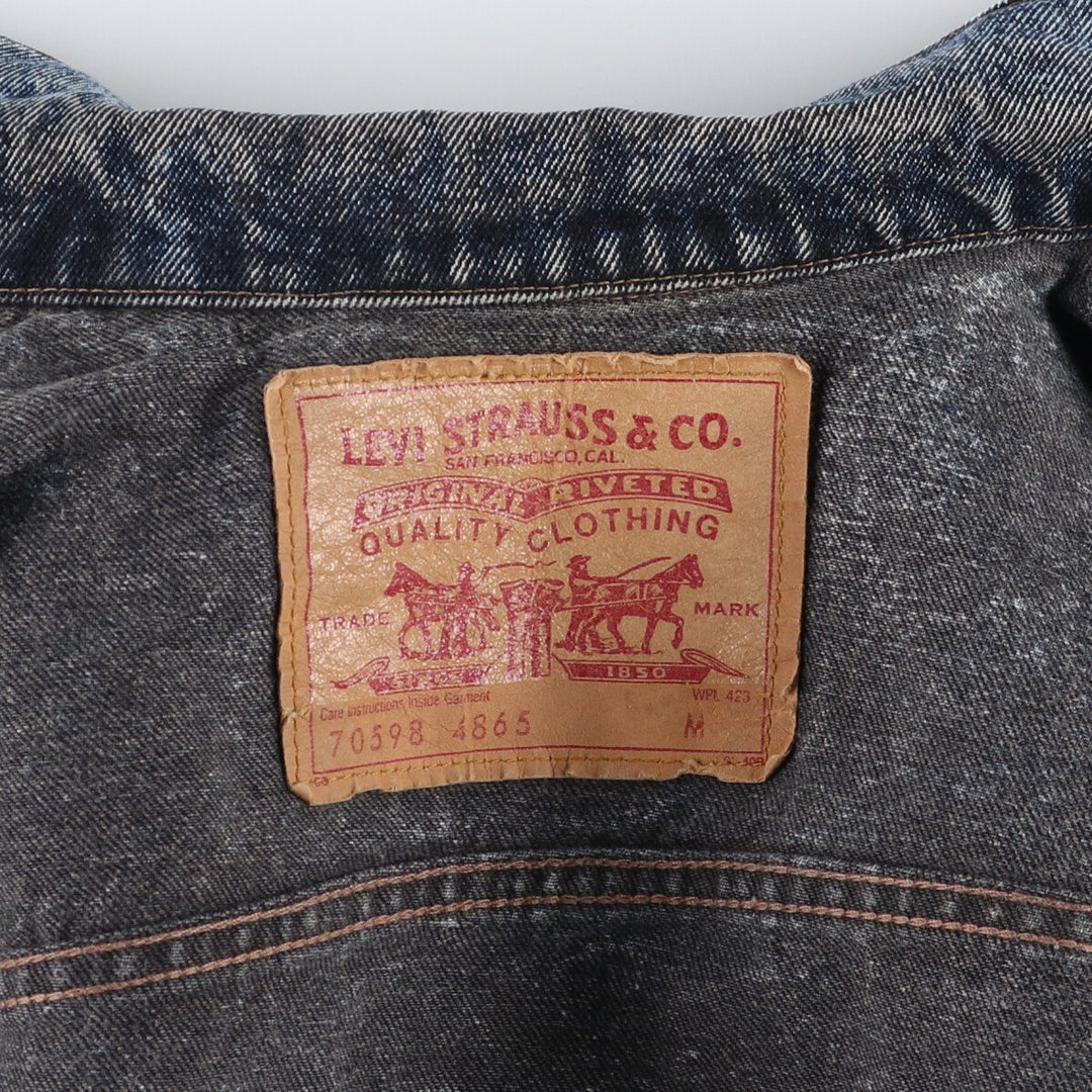 90'S Levi's 70598 4865 Oversized Patch Denim Jacket, Made in USA, Men's M, Vintage /eaa488554