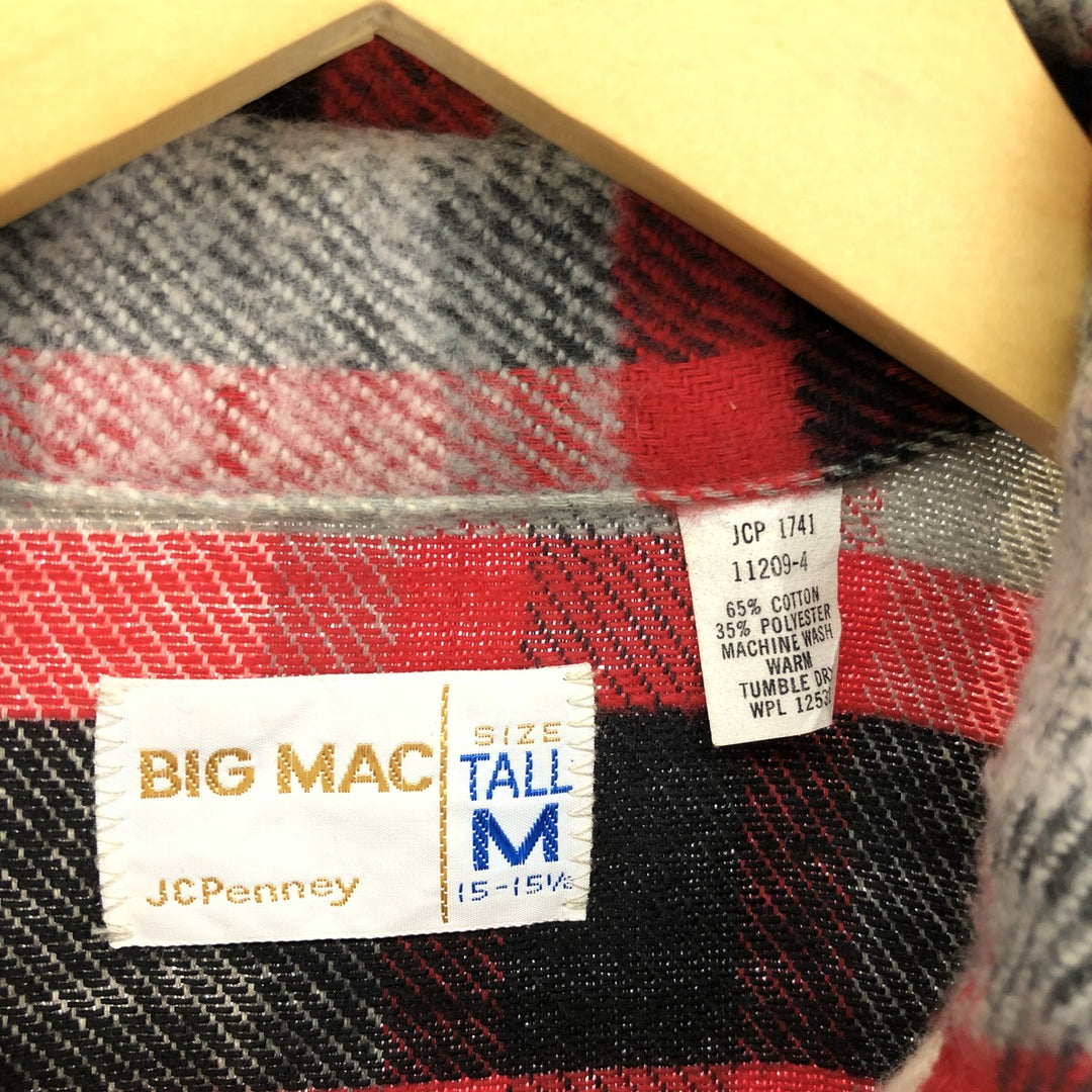 70s-80'S BIG MAC Long Sleeve Flannel Check Shirt Men's M Size /eaa488688