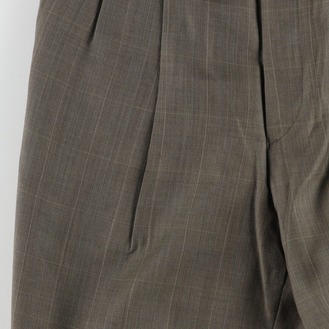 LINEA NATURALE Check Pattern Two-pleat Wool Pants Slacks Made in Italy Men's W31 equivalent /eaa488739