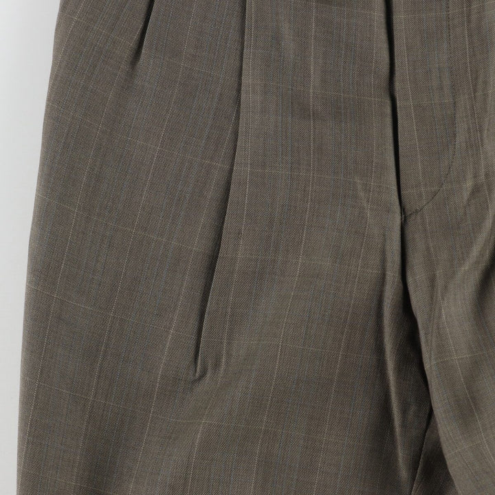 LINEA NATURALE Check Pattern Two-pleat Wool Pants Slacks Made in Italy Men's W31 equivalent /eaa488739