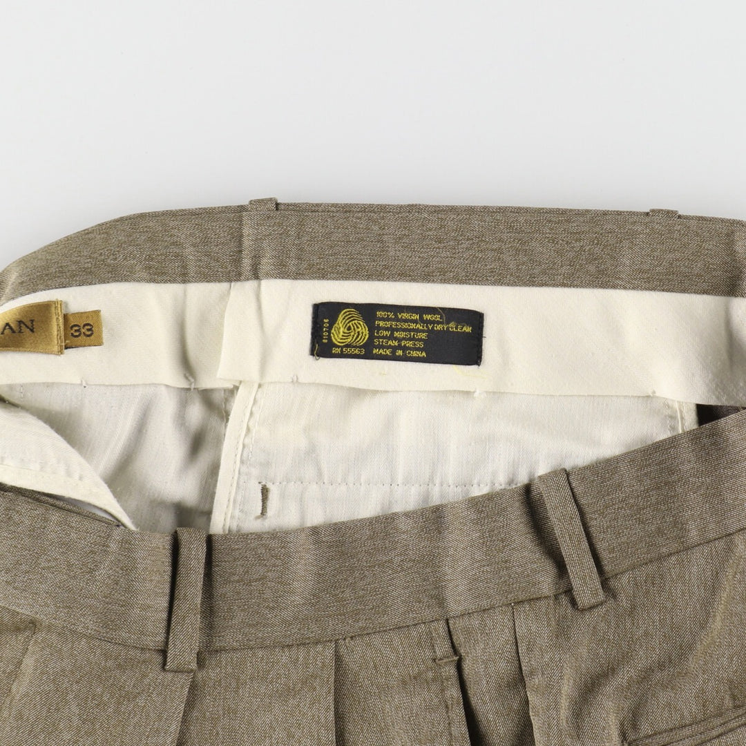 TODAY'S MAN Two-pleat wool pants slacks for men, equivalent to W32 / eaa488741