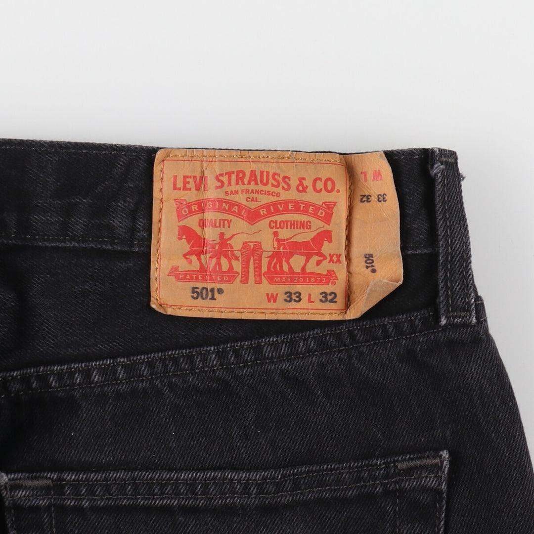 Levi's Levi's 501 Black Denim Straight Denim Pants Men's W34 equivalent / eaa488779