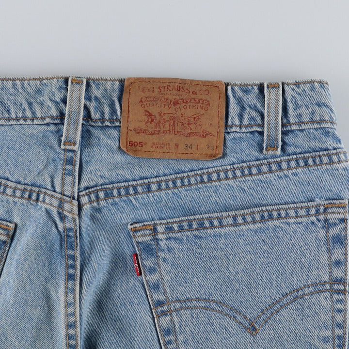 90'S Levi's 505 REGULAR FIT STRAIGHT LEG tapered denim pants made in USA men's w34 equivalent vintage /eaa488795