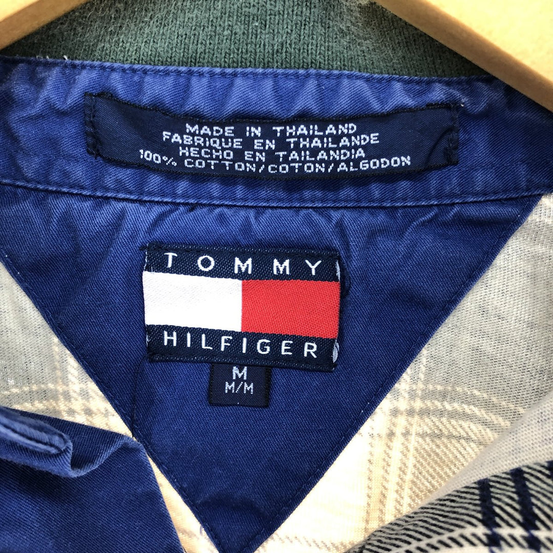 00'S Tommy Hilfiger TOMMY HILFIGER HILFIGER Long Sleeve Check Polo Shirt Men's M Size / eaa488800