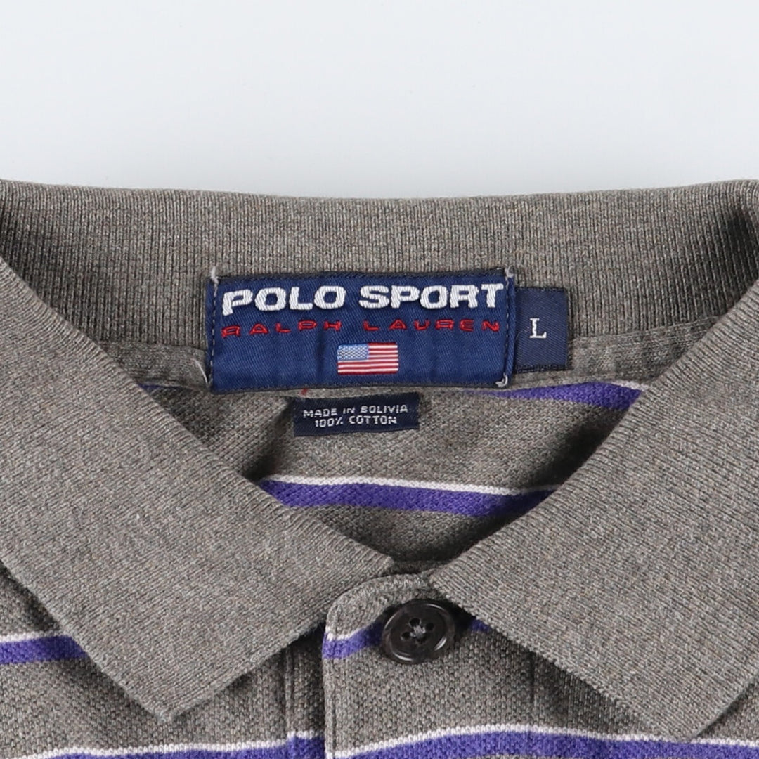 Ralph Lauren POLO SPORT Long Sleeve Striped Polo Shirt Men's Size L / eaa488803