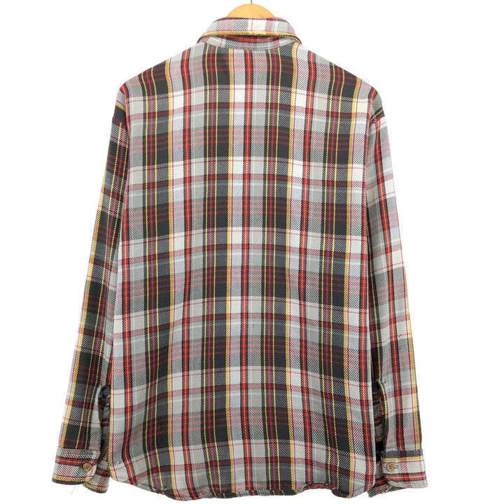 70's BIG MAC long sleeve flannel check shirt made in USA, men's size L /eaa488842