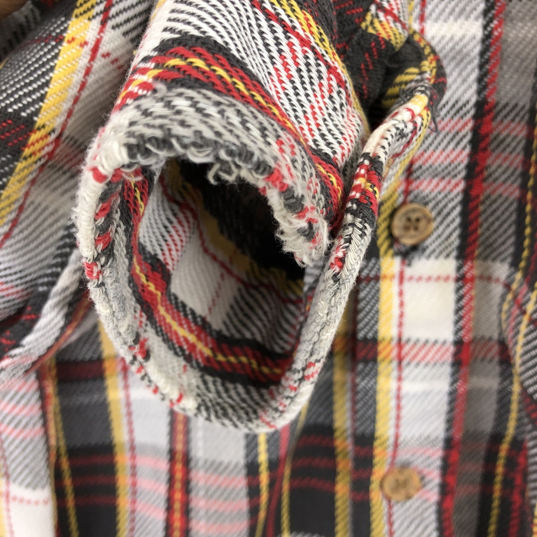 70's BIG MAC long sleeve flannel check shirt made in USA, men's size L /eaa488842