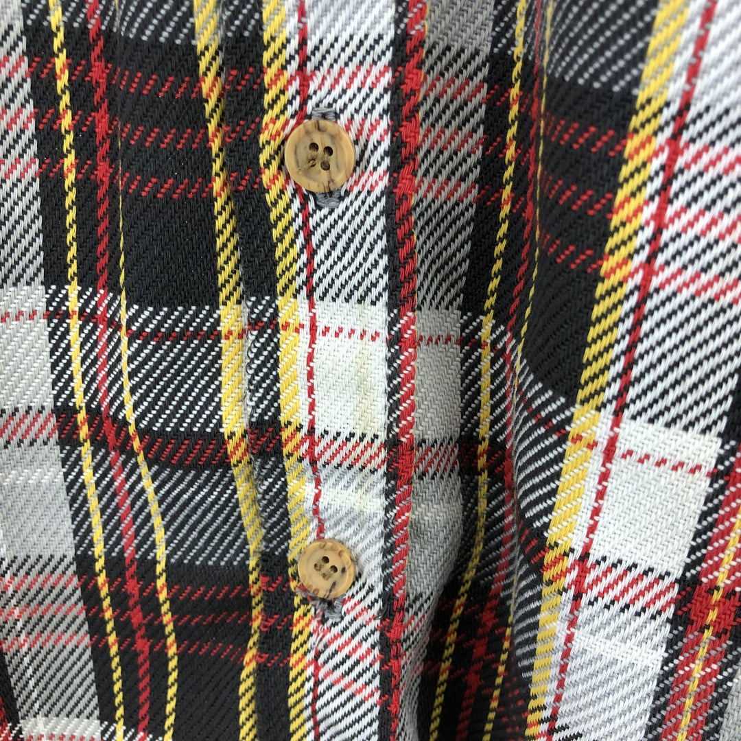 70's BIG MAC long sleeve flannel check shirt made in USA, men's size L /eaa488842