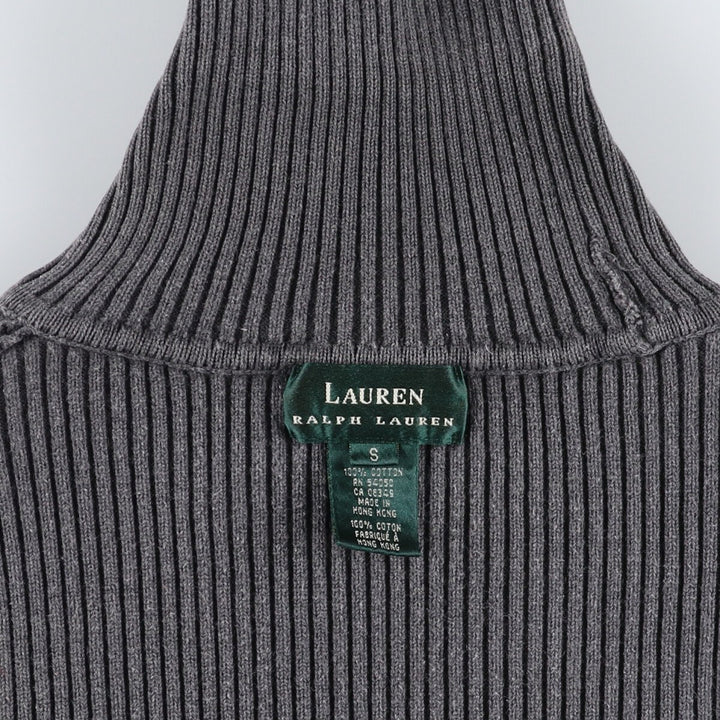 Ralph Lauren LAUREN Lauren Ribbed Turtleneck Cotton Knit Sweater Women's S Size / eaa488878