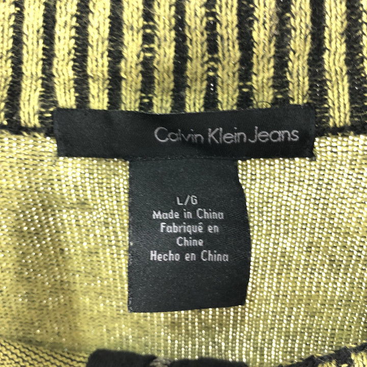 Calvin Klein JEANS Cotton knit half zip sweater Men's size L / eaa489043