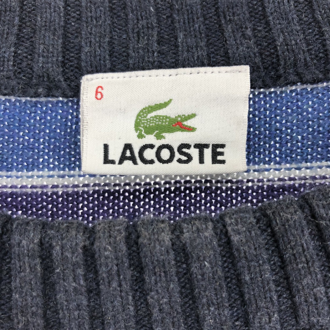 00s~ LACOSTE Border Pattern Cotton Knit Sweater Men's M size / eaa489071