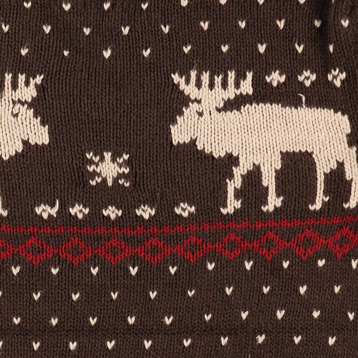Ralph Lauren POLO by Ralph Lauren Reindeer Pattern All-over Print V-neck Nordic Sweater Men's M size / eaa489258