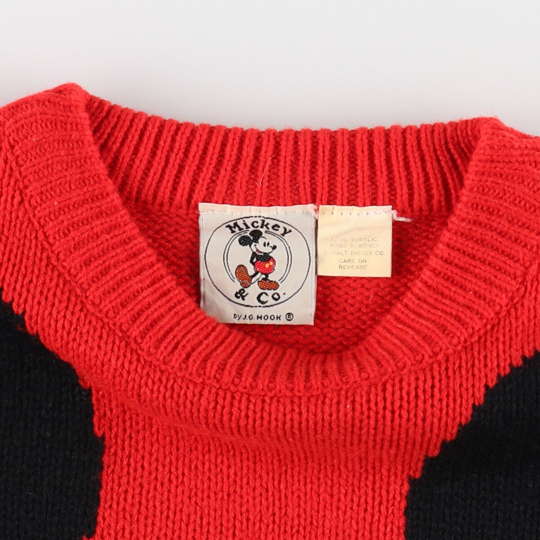 Mickey and co. MICKEY MOUSE Mickey Mouse all-over print acrylic knit sweater Men's L size /eaa489281