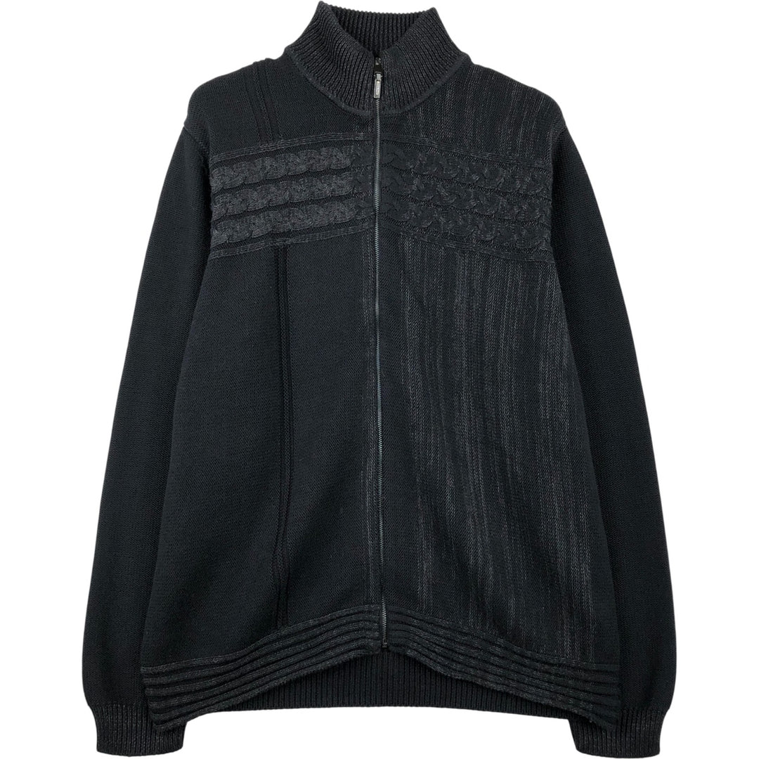 Calvin Klein Driver's Knit Sweater, Men's Size L cotton black type Vintage Second Hand