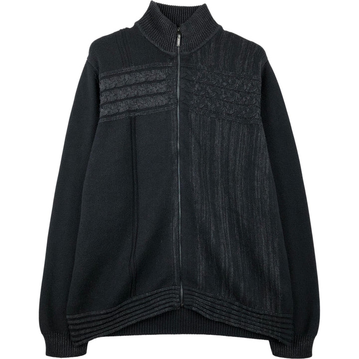 Calvin Klein Driver's Knit Sweater, Men's Size L cotton black type Vintage Second Hand