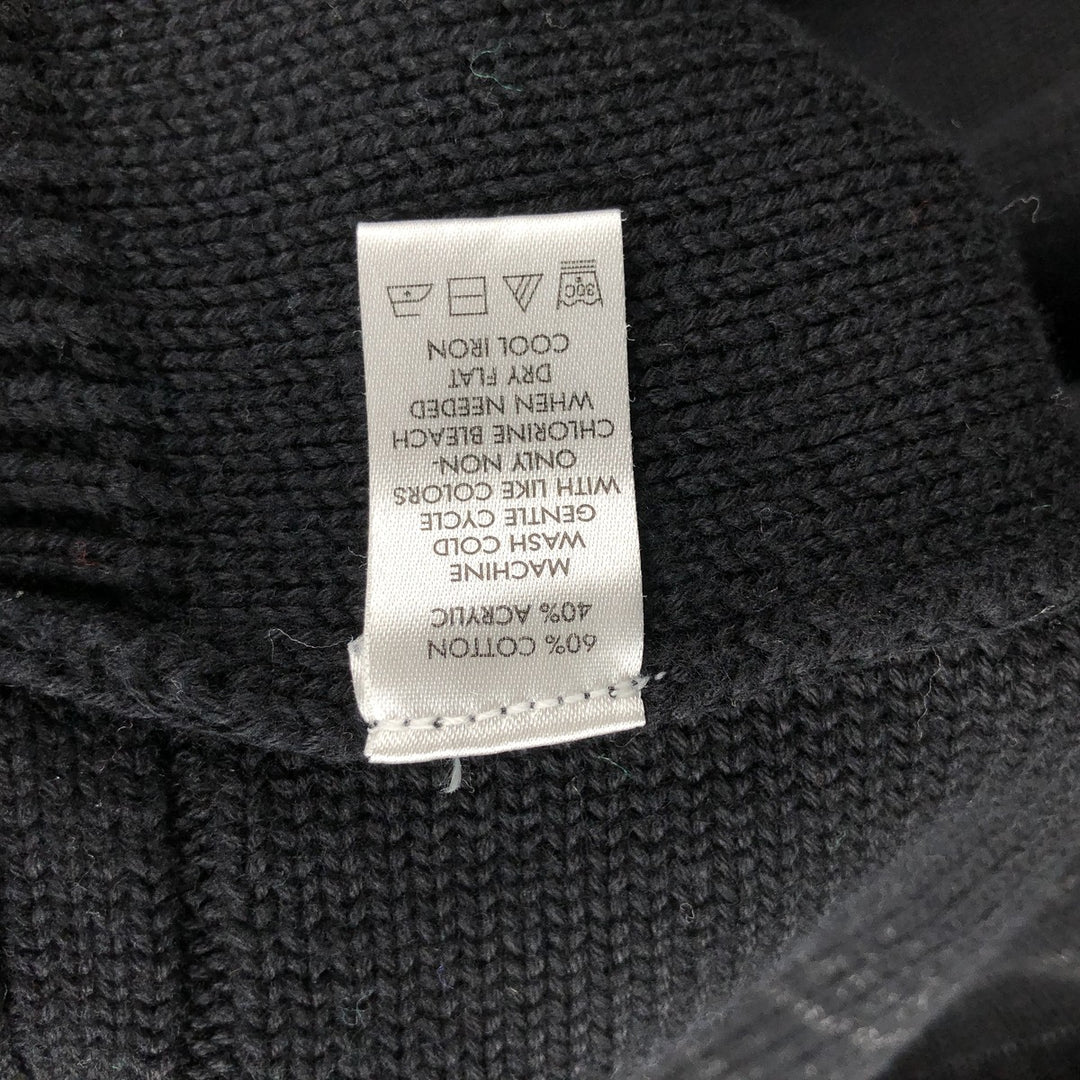 Calvin Klein Driver's Knit Sweater, Men's Size L cotton black type Vintage Second Hand