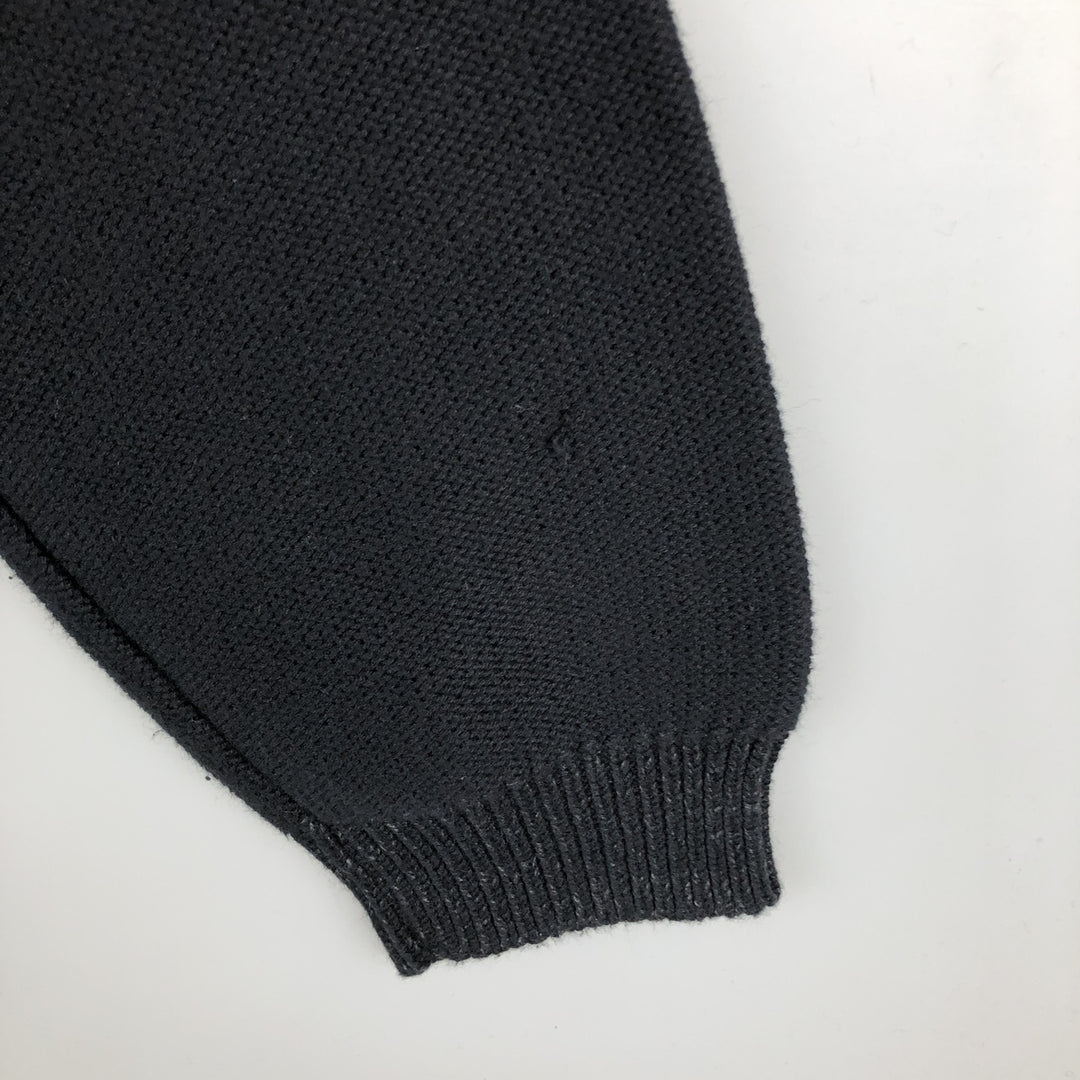 Calvin Klein Driver's Knit Sweater, Men's Size L cotton black type Vintage Second Hand
