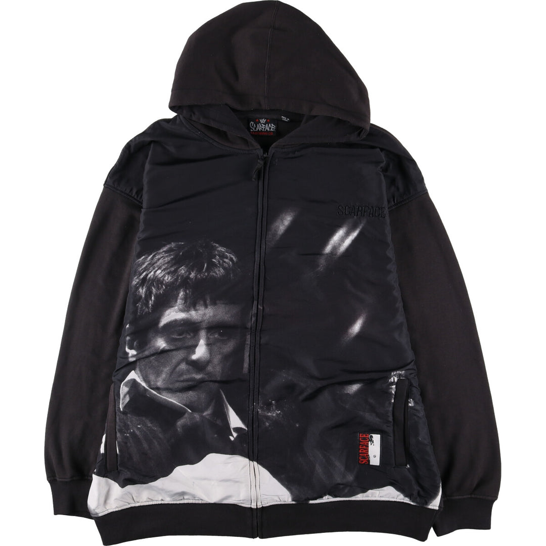 Big size SCARFACE all-over print sweatshirt full zip hoodie for men, equivalent to XXXXXL / eaa489729