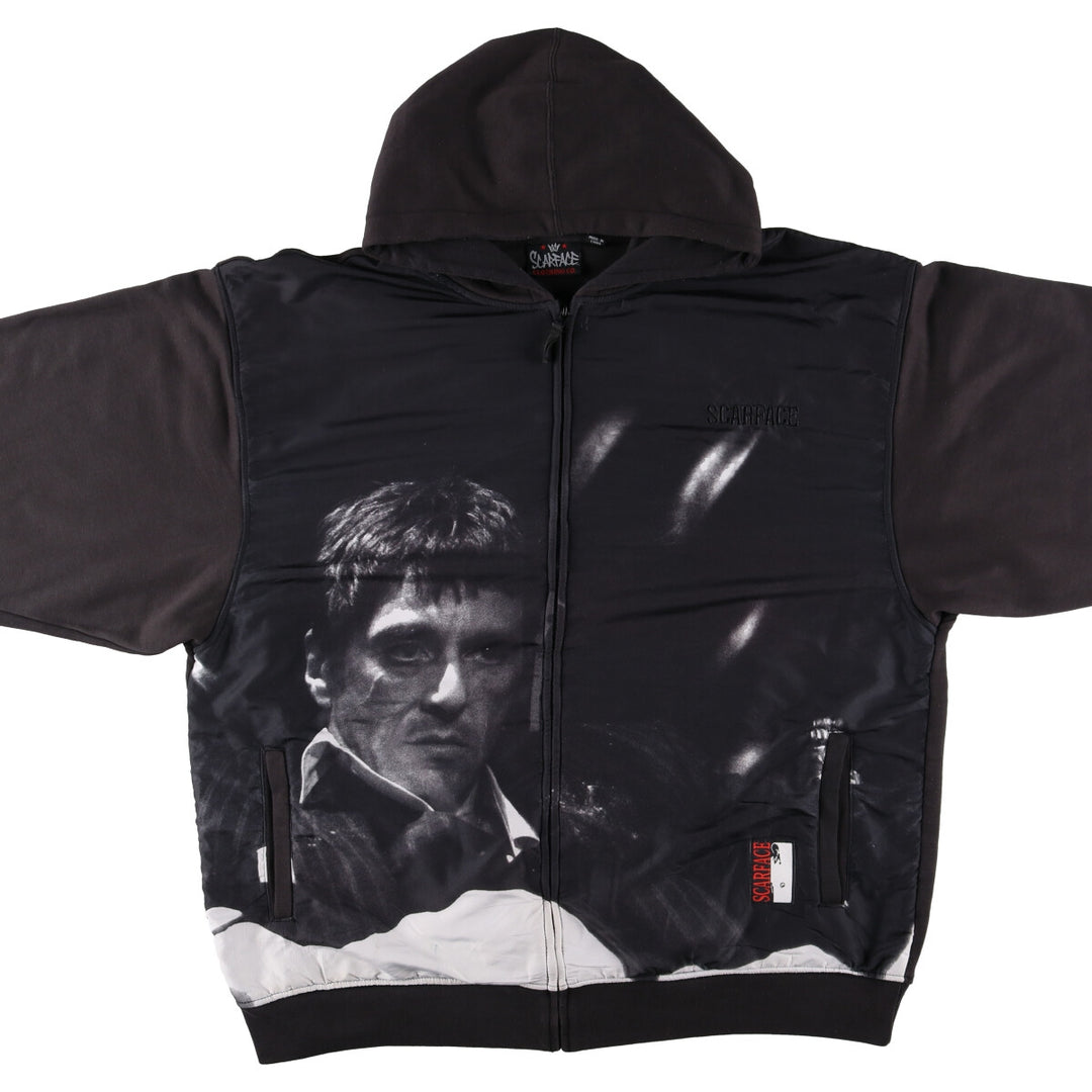 Big size SCARFACE all-over print sweatshirt full zip hoodie for men, equivalent to XXXXXL / eaa489729