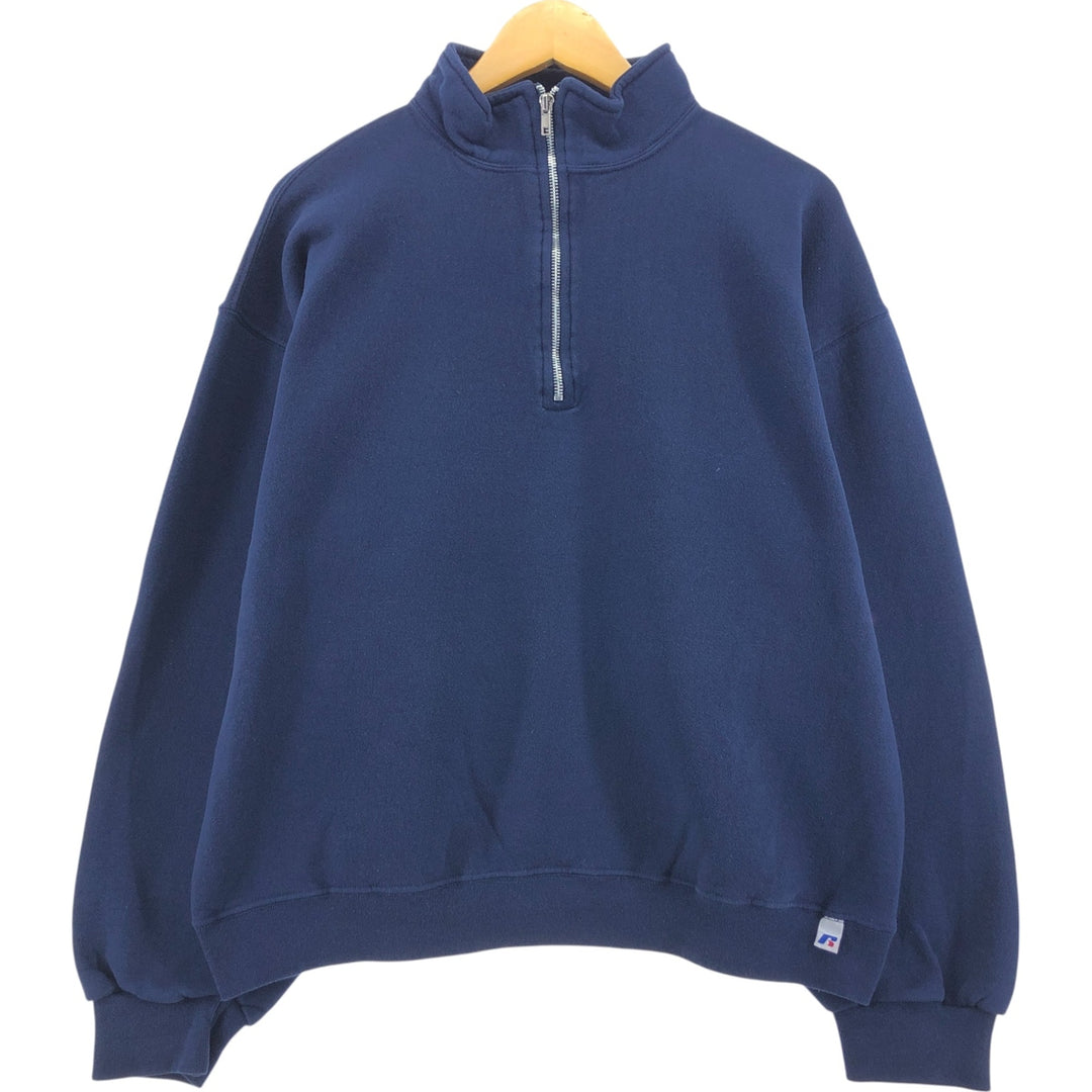 00'S Russell DRI-POWER Half Zip Sweatshirt Trainer Men's L size /eaa489756