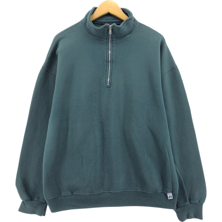 2000'S Russell DRI-POWER Half-Zip Sweatshirt, Men's XL polyester green type Vintage Second Hand