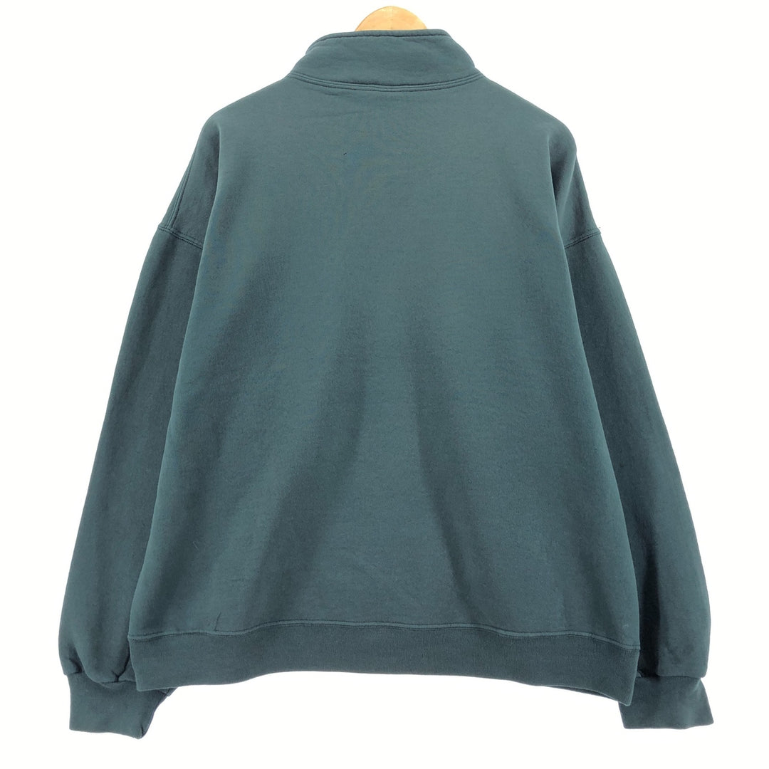 2000'S Russell DRI-POWER Half-Zip Sweatshirt, Men's XL polyester green type Vintage Second Hand