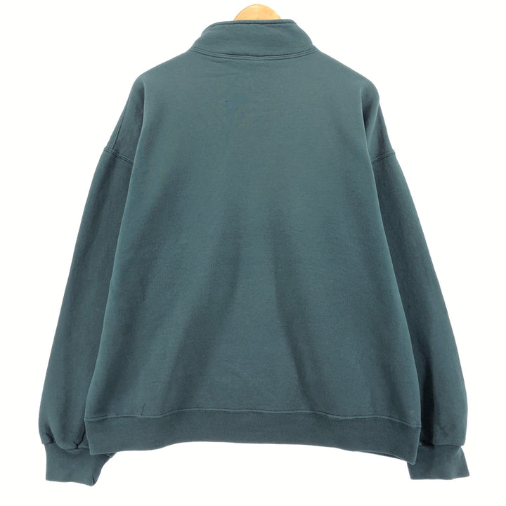 2000'S Russell DRI-POWER Half-Zip Sweatshirt, Men's XL polyester green type Vintage Second Hand