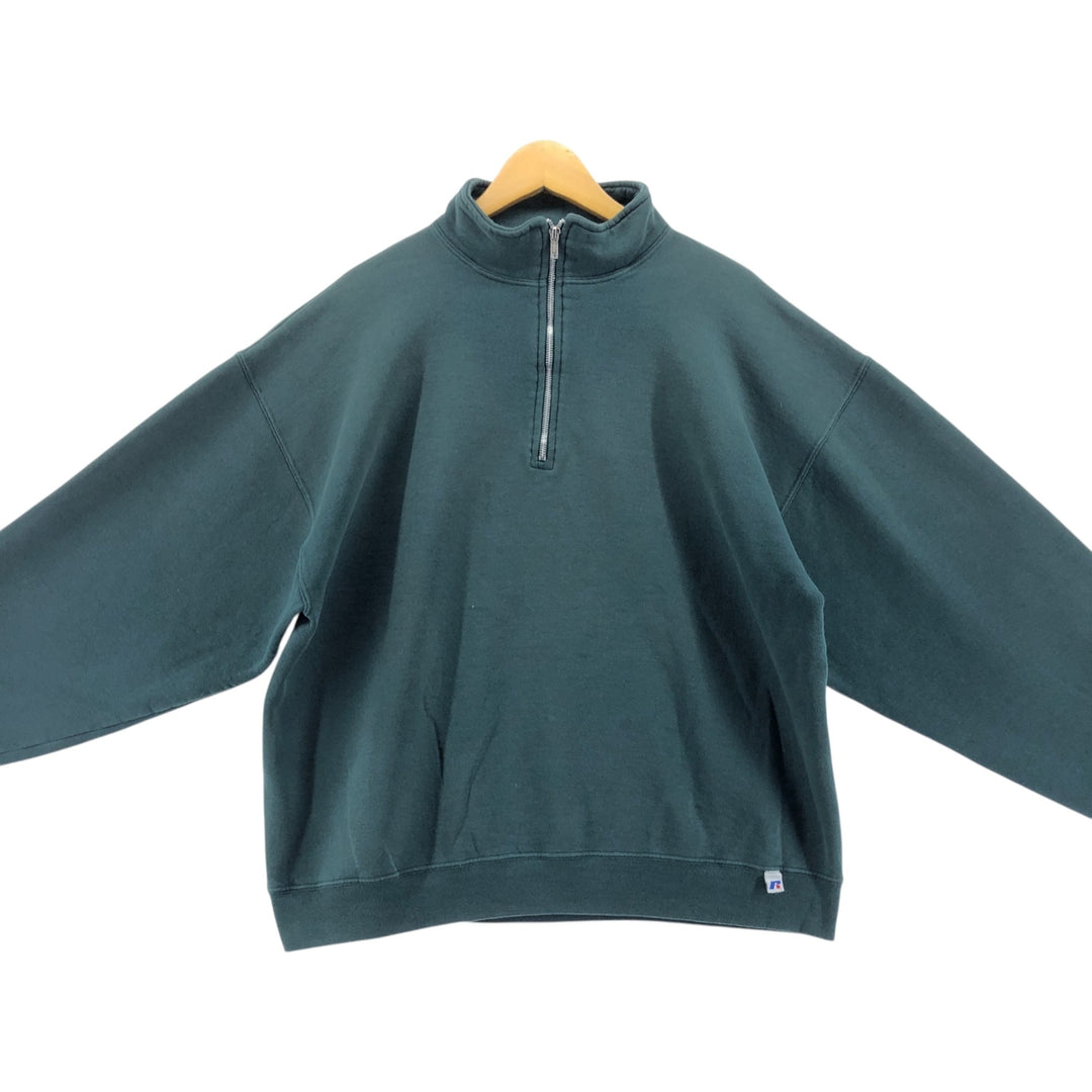 2000'S Russell DRI-POWER Half-Zip Sweatshirt, Men's XL polyester green type Vintage Second Hand
