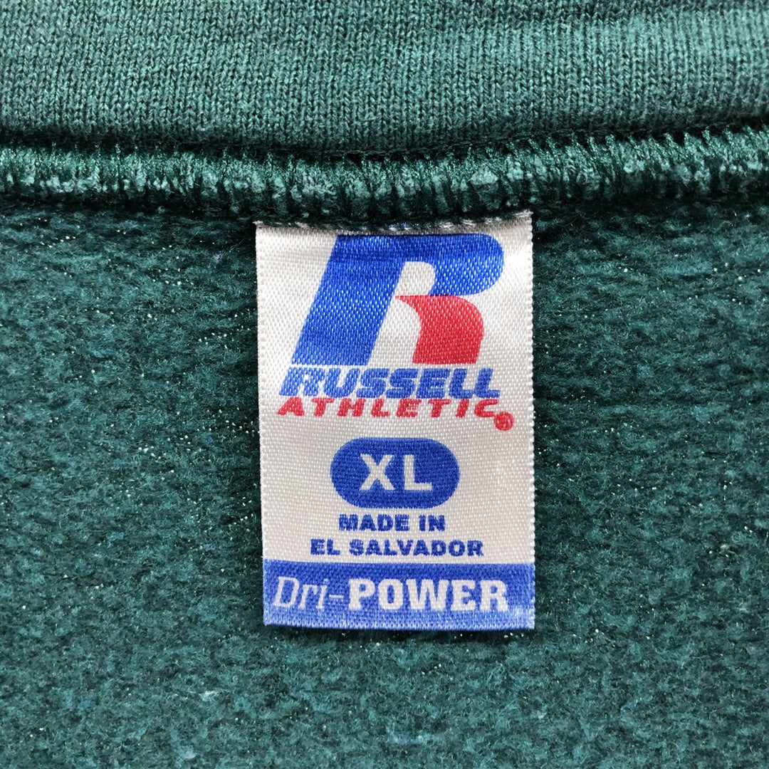 2000'S Russell DRI-POWER Half-Zip Sweatshirt, Men's XL polyester green type Vintage Second Hand