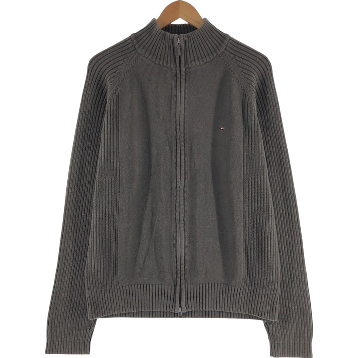 Tommy Hilfiger Driver's Knit Sweater, Men's Size L cotton brown type Vintage Second Hand