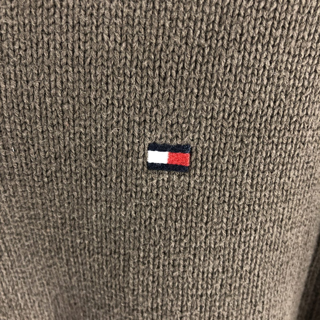 Tommy Hilfiger Driver's Knit Sweater, Men's Size L cotton brown type Vintage Second Hand