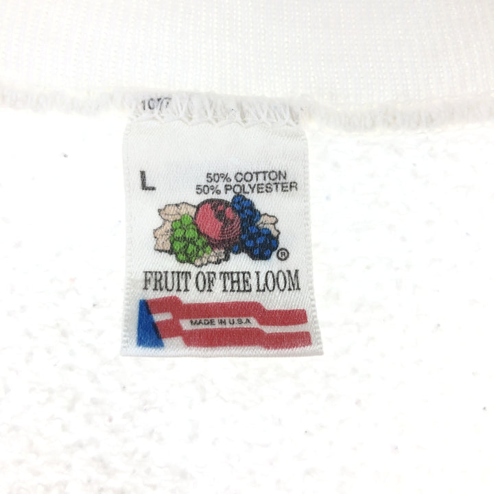 90'S Fruit of the Loom printed sweatshirt, made in the USA, men's size L, vintage /eaa489823