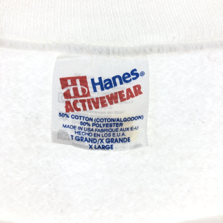 90'S Hanes printed sweatshirt, made in USA, men's XL size, vintage /eaa489826