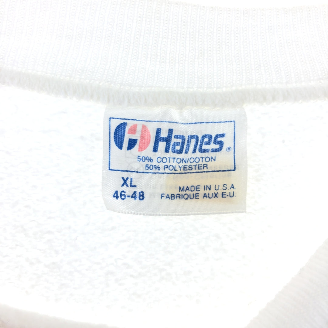 80'S Hanes printed sweatshirt, made in USA, men's XL size, vintage /eaa489829