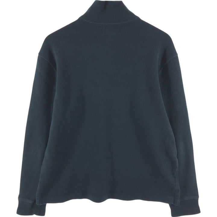 Ralph Lauren POLO by Ralph Lauren Half-Zip Sweatshirt, Men's Size L cotton black type Vintage Second Hand