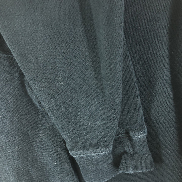 Ralph Lauren POLO by Ralph Lauren Half-Zip Sweatshirt, Men's Size L cotton black type Vintage Second Hand