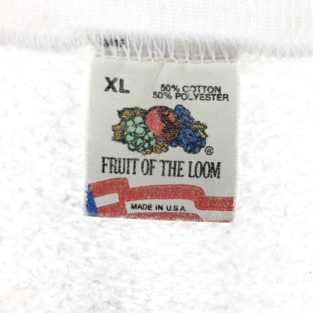 90'S Fruit of the Loom Message Print Sweatshirt, Made in USA, Men's XL, Vintage /eaa489885