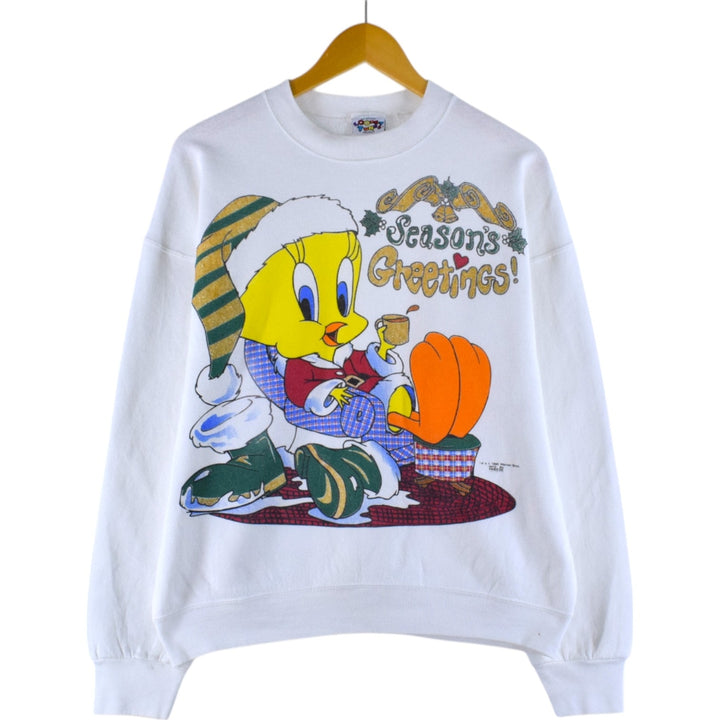 90'S LOONEY TUNES Tweety character sweatshirt, men's size L / eaa489893