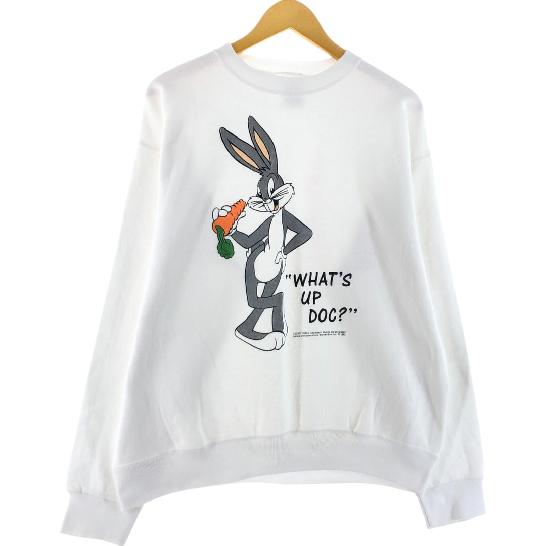 90'S ARTEX Looney Tunes Bugs Bunny character sweatshirt, made in USA, men's size L /eaa489907