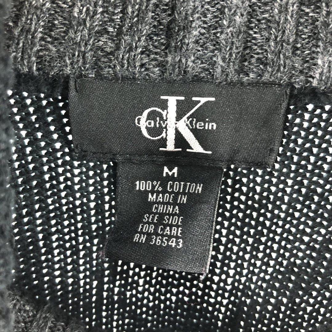 Calvin Klein Cotton Knit Half Zip Sweater Men's M Size / eaa489997