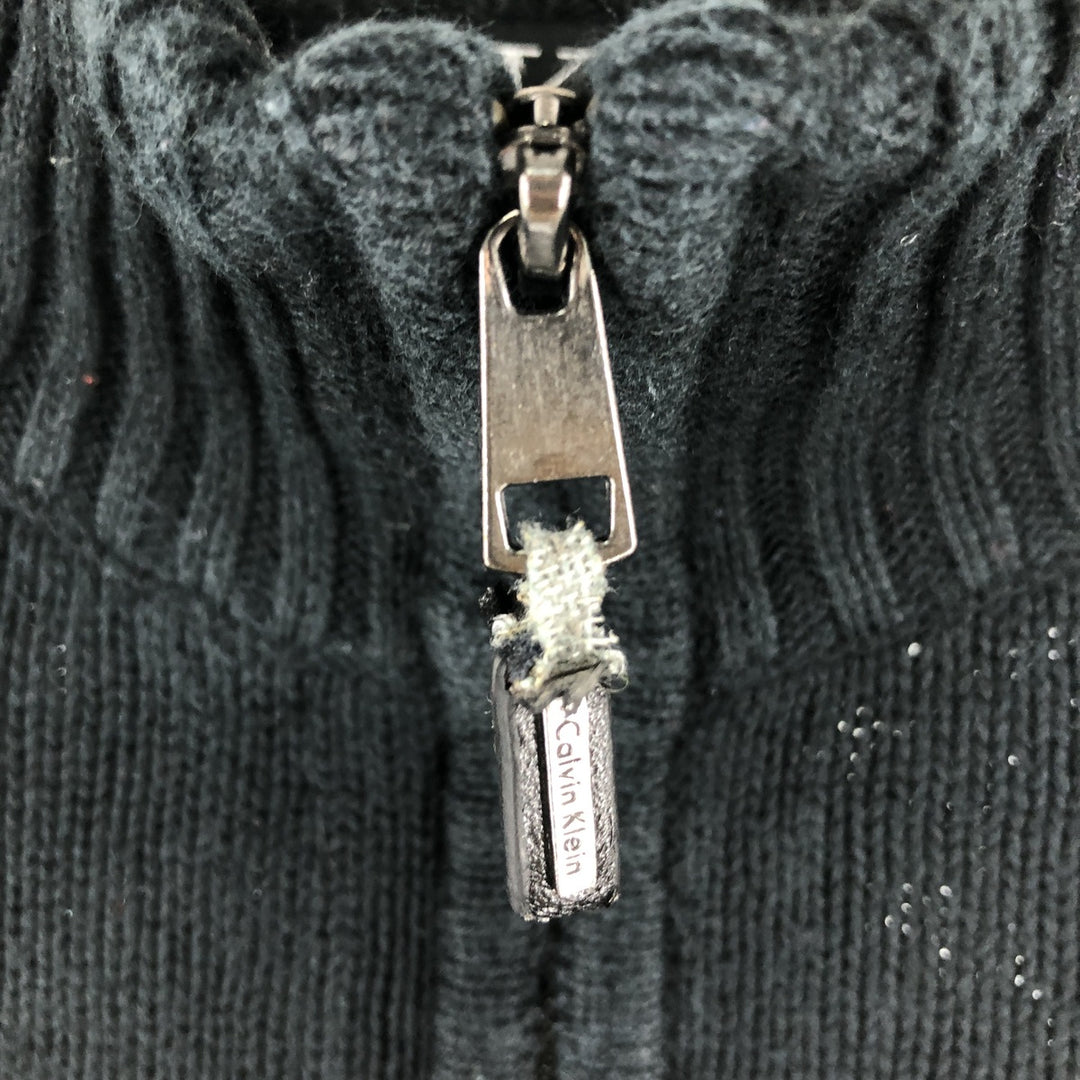 Calvin Klein Cotton Knit Half Zip Sweater Men's M Size / eaa489997