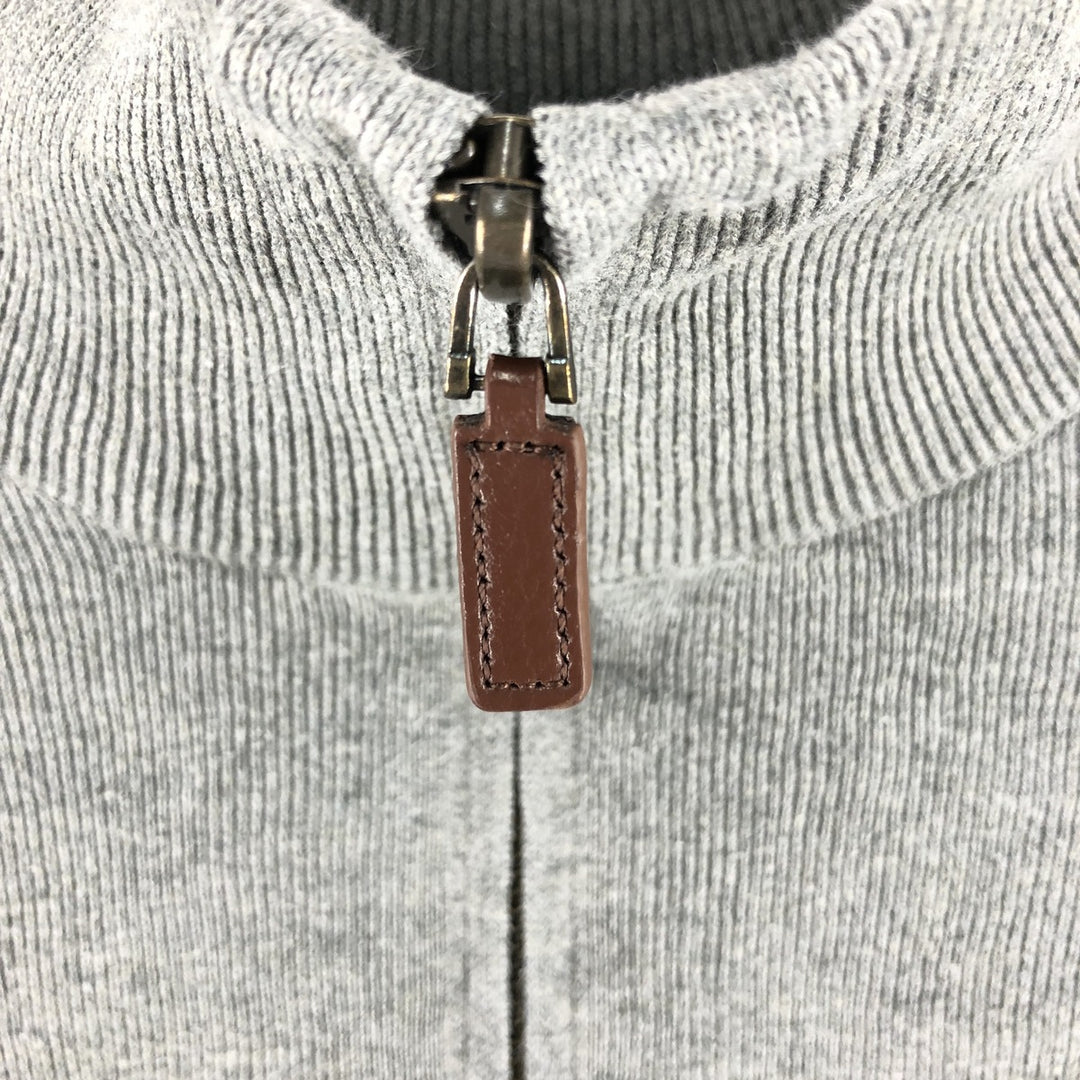 Ralph Lauren POLO RALPH LAUREN Pima cotton knit half zip sweater Men's M size Pima Cotton gray type Vintage Second Hand