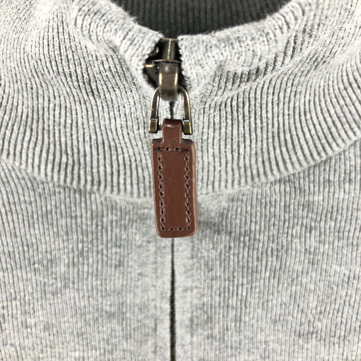 Ralph Lauren POLO RALPH LAUREN Pima cotton knit half zip sweater Men's M size Pima Cotton gray type Vintage Second Hand